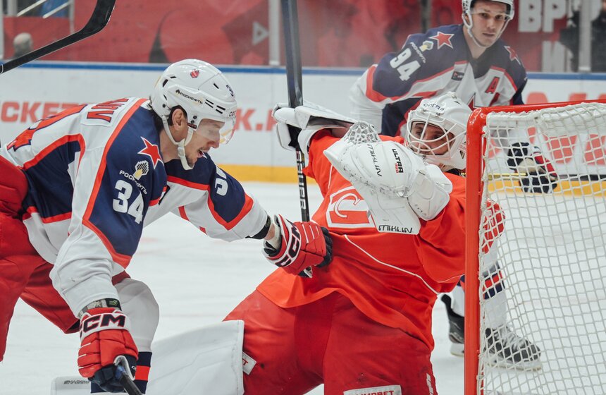"Спартак" обыграл ЦСКА в матче КХЛ 10 фото