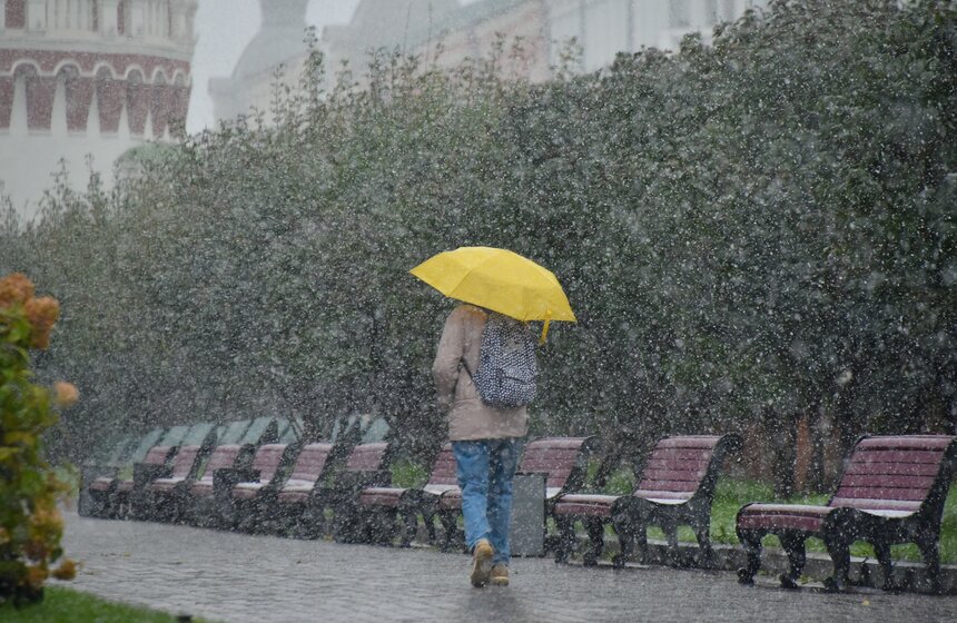 В Москве выпал первый снег 31 фото