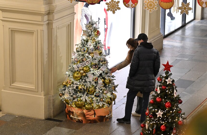 Телеканал "Москва Доверие" нарядил елку в ГУМе 19 фото