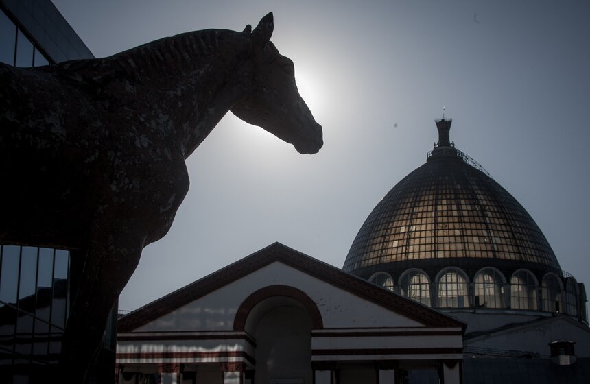 Гагарин и стеклянная крыша: как ремонтируют "Космос" на ВДНХ 13 фото