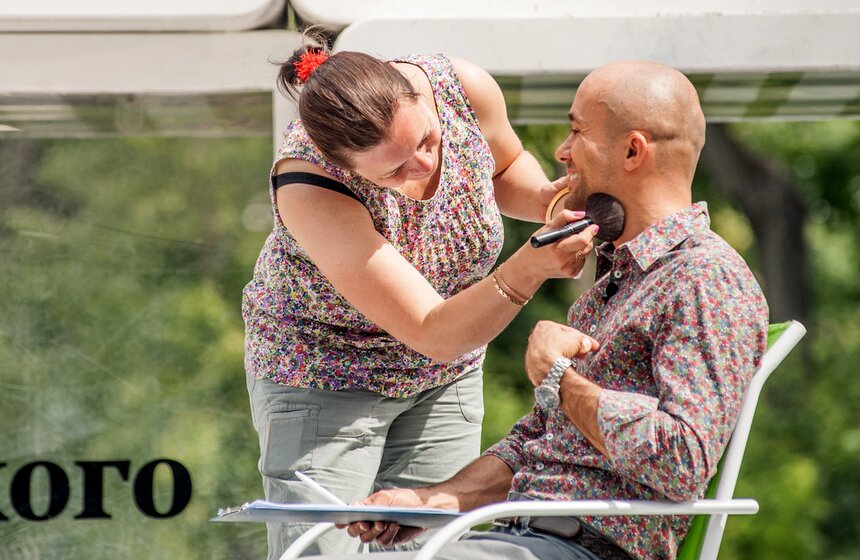 В парке Горького продолжает работу студия канала "Москва 24" 5 фото