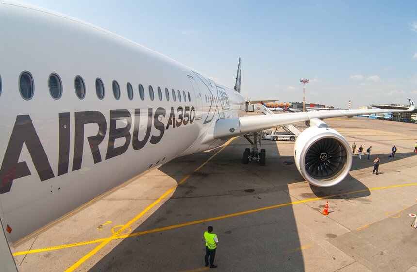 В аэропорту Шереметьево презентовали Airbus A350 5 фото