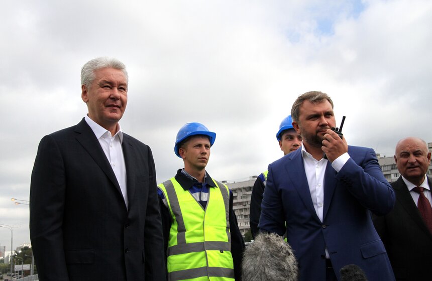 Мэр Москвы открыл многоуровневую эстакаду на Варшавском шоссе 7 фото