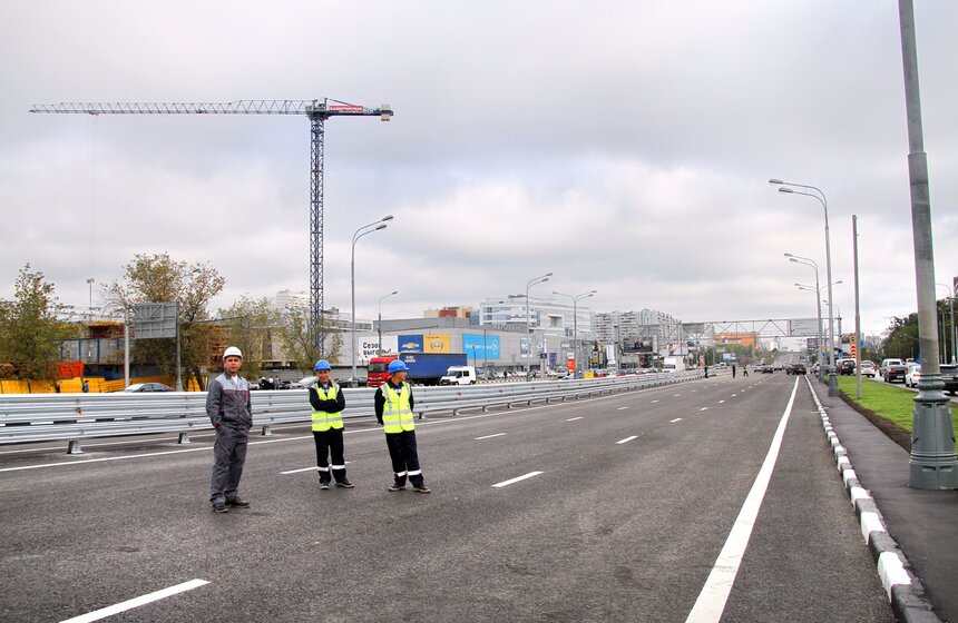 Мэр Москвы открыл многоуровневую эстакаду на Варшавском шоссе 1 фото