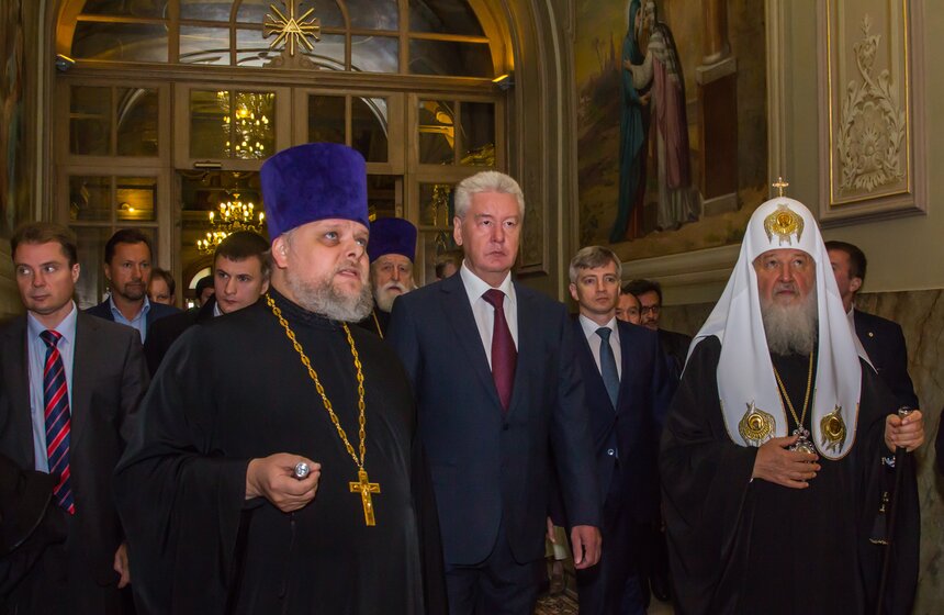 Сергей Собянин посетил отреставрированный храм в Замоскворечье 5 фото