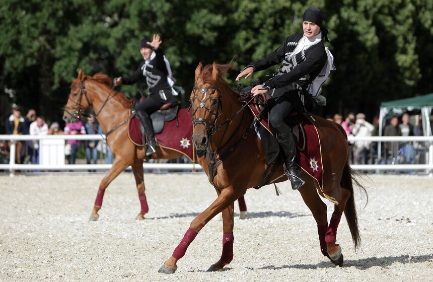 На ВДНХ выступила Кремлевская школа верховой езды 11 фото