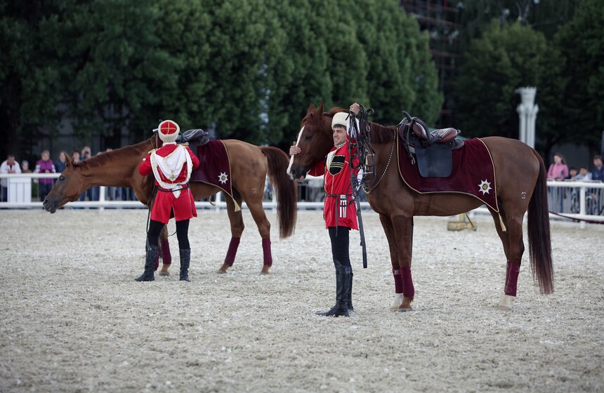 На ВДНХ выступила Кремлевская школа верховой езды 4 фото