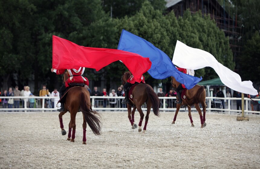 На ВДНХ выступила Кремлевская школа верховой езды 3 фото