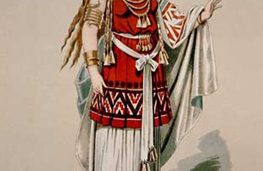 К.Э.Деплер. Эскиз костюма Брунгильды в опере Р.Вагнера "Валькирия"