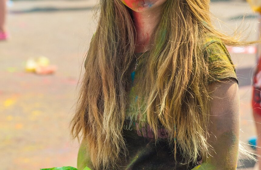 Фестиваль индийских красок Холи прошел в "Лужниках" 7 фото