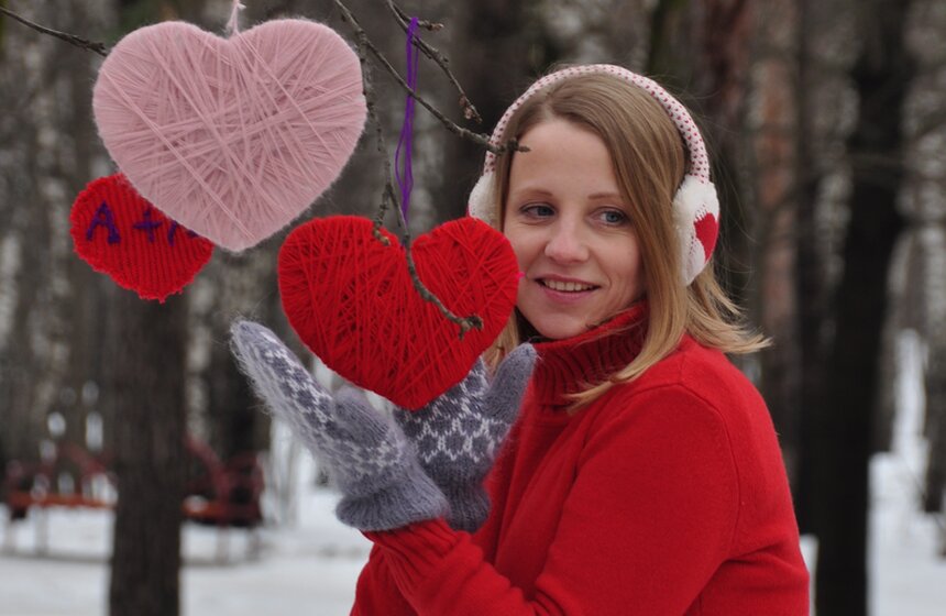 В парке "Кузьминки" появилась аллея "теплых" сердец 19 фото