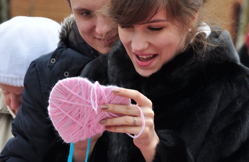 В парке "Кузьминки" появилась аллея "теплых" сердец 18 фото