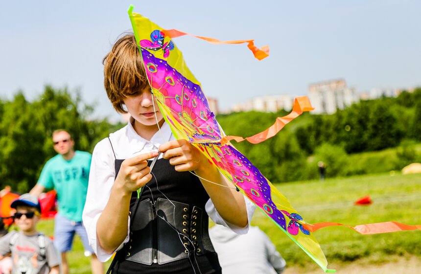 Фестиваль воздушных змеев "Пестрое небо" прошел в столице 11 фото