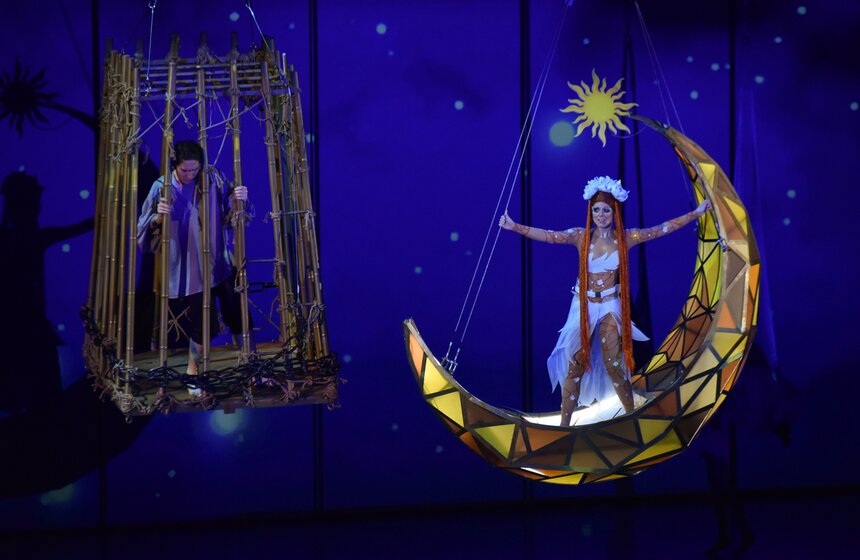 Мюзикл на воде "Буря. Остров волшебства" показали в "Москвариуме" 10 фото