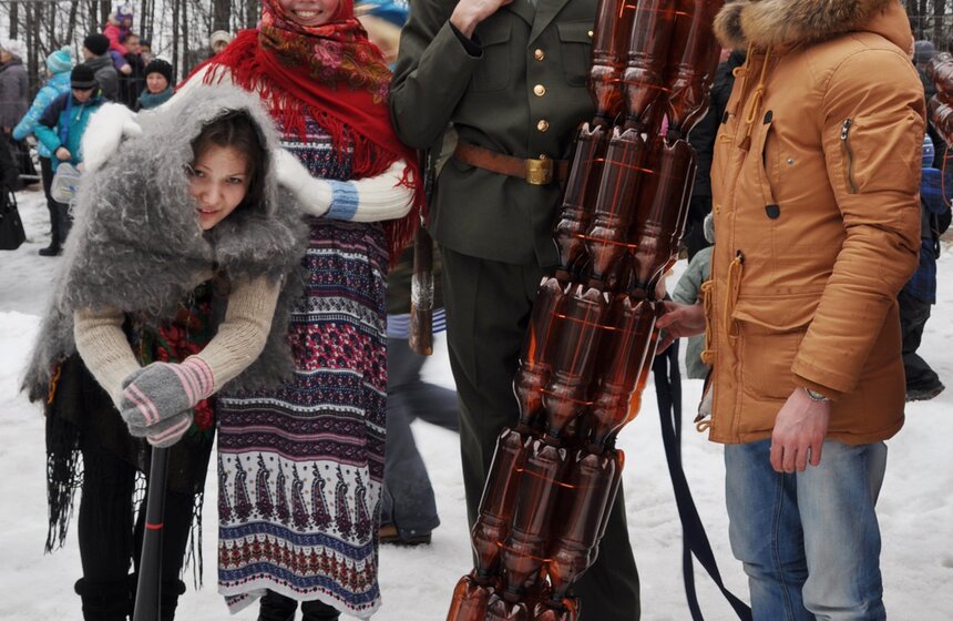 В парке "Сокольники" прошел фестиваль необычных саней 17 фото