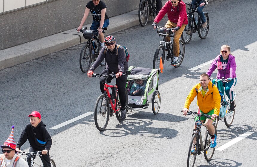 Около 50 тыс человек приняли участие в Московском весеннем велофестивале 25 фото
