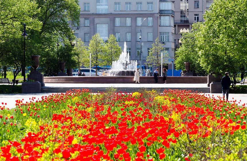 Сезон фонтанов начался в Москве 22 фото