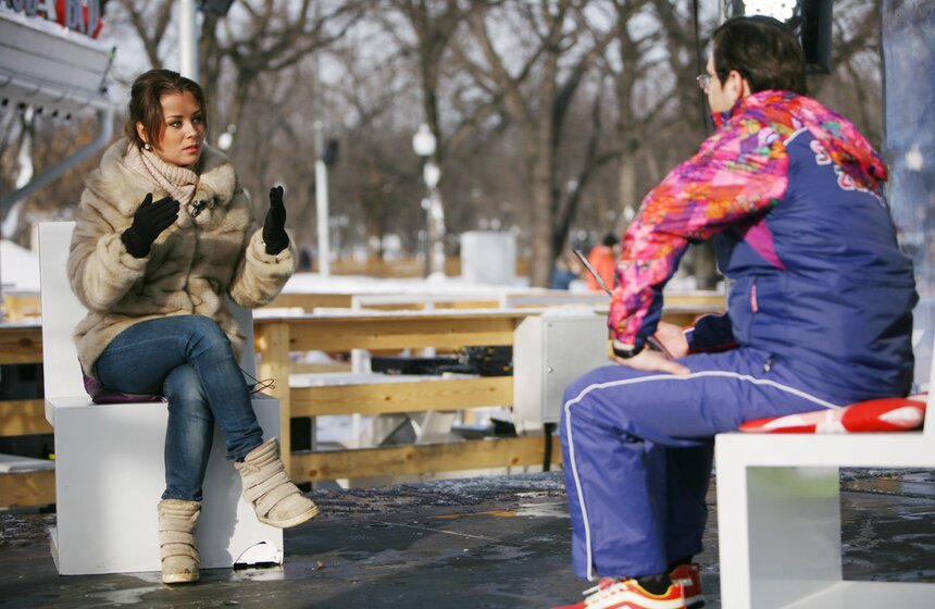 В парке Горького прошли съемки программы "Зима в парке" 11 фото