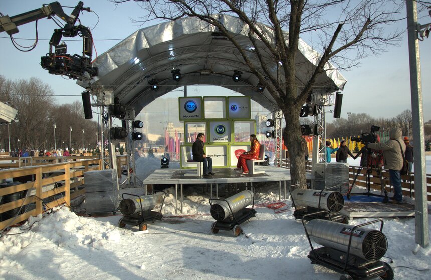 В парке Горького прошли съемки программы "Зима в парке" 1 фото