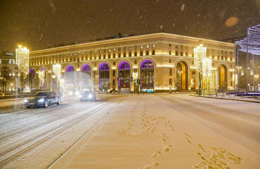 Городские службы Москвы устраняют последствия ночного снегопада 9 фото