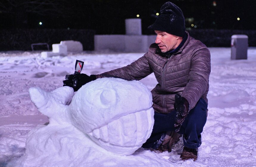 Фестиваль ледяных скульптур "Снег и лед в Москве" открылся в "Музеоне" 13 фото