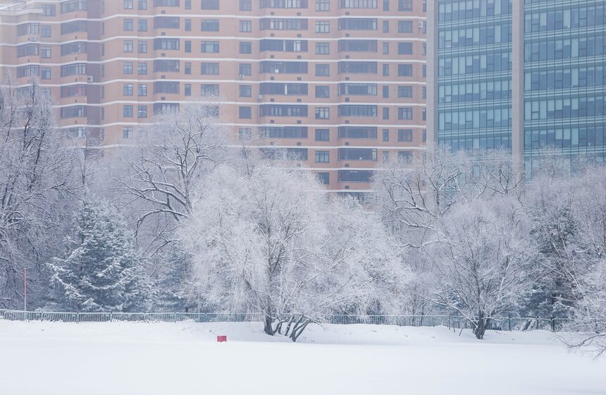 Морозный туман окутал Москву 8 марта 23 фото