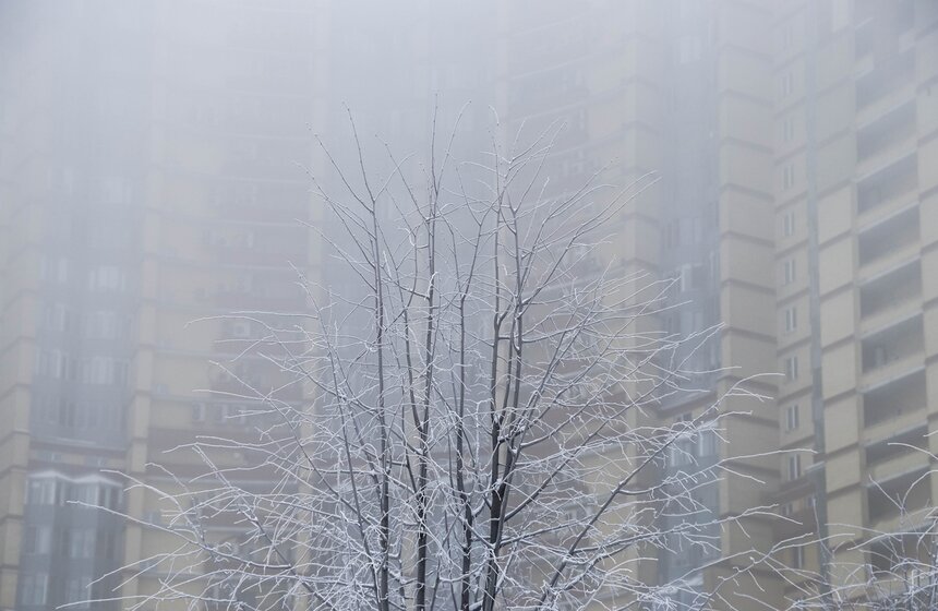 Морозный туман окутал Москву 8 марта 20 фото