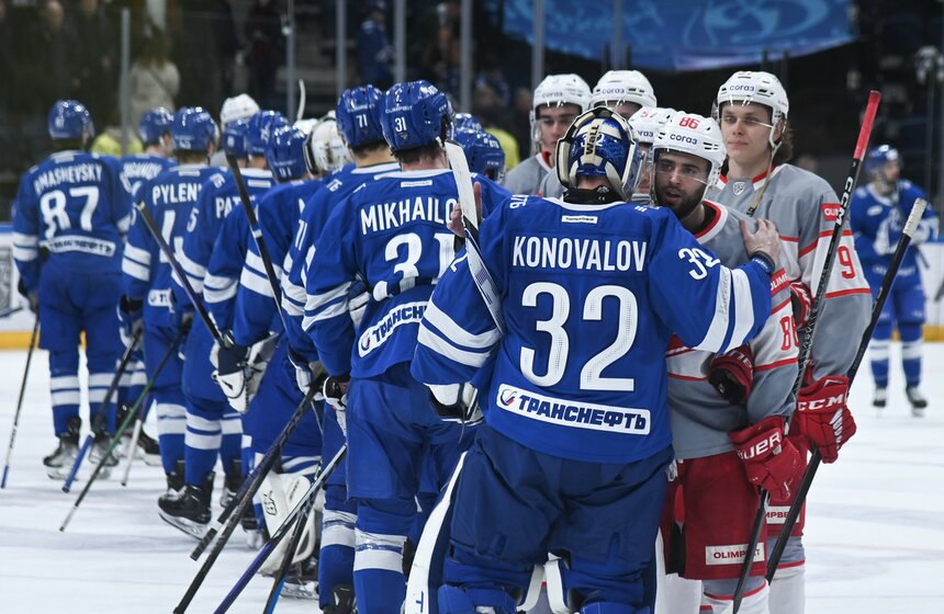 "Спартак" обыграл "Динамо" в хоккейном матче Чемпионата КХЛ 28 фото