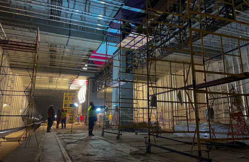 Строительство станции "Бачуринская" Троицкой линии метро завершено на 70% 20 фото