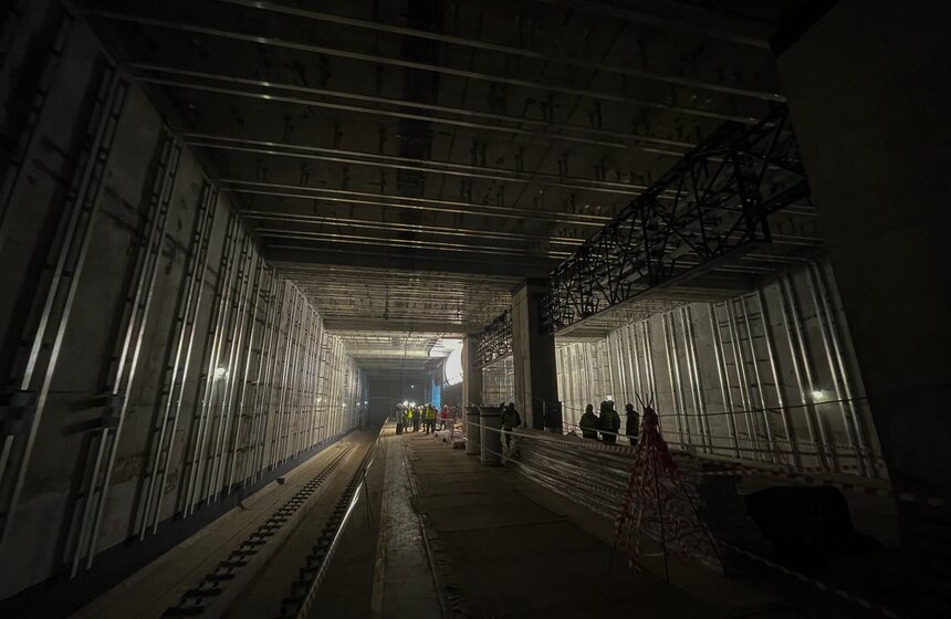 Строительство станции "Бачуринская" Троицкой линии метро завершено на 70% 4 фото