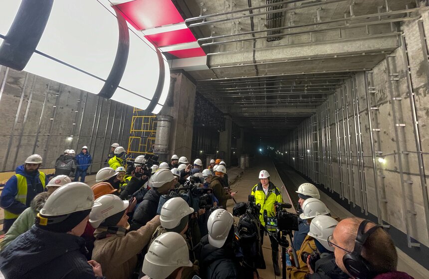 Строительство станции "Бачуринская" Троицкой линии метро завершено на 70% 14 фото