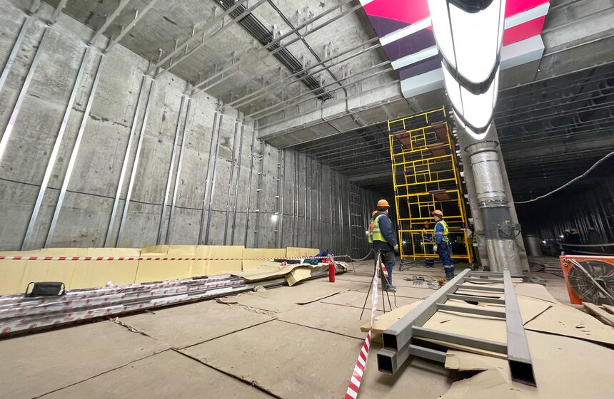 Строительство станции "Бачуринская" Троицкой линии метро завершено на 70% 17 фото