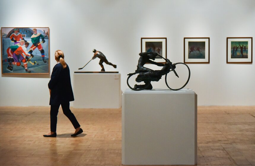 Выставка к 100-летию московского спорта открыли в Новой Третьяковке 12 фото