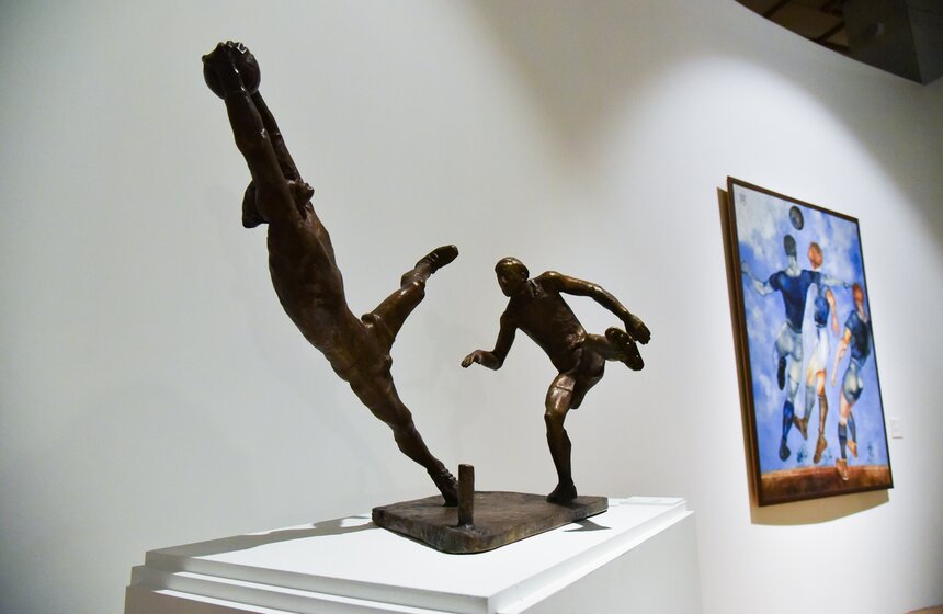 Выставка к 100-летию московского спорта открыли в Новой Третьяковке 14 фото