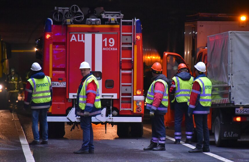 Пожар произошел в Алабяно-Балтийском тоннеле 11 фото