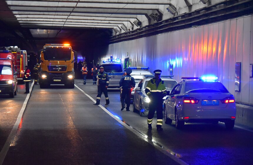 Пожар произошел в Алабяно-Балтийском тоннеле 4 фото