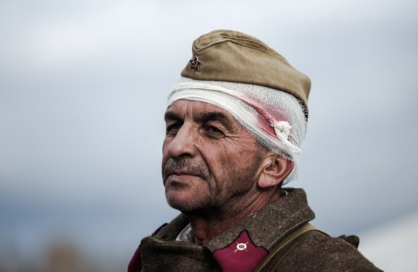 Реконструкция битвы под Москвой состоялась в музее-заповеднике "Бородинское поле" 27 фото