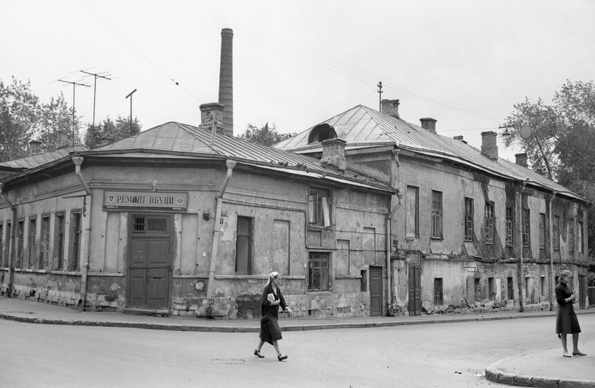 Старый Арбат. Сейчас здесь находится Новый Арбат, 1963 г.