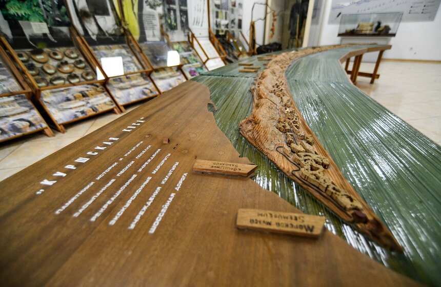 В визит-центре гости могут посетить музей Куршской косы и узнать историю этого уникального региона. По словам пресс-секретаря нацпарка Ольги Большаковой, территория косы в конце XVII – начале XVIII веков была почти вся покрыта лесами, в том числе дубовыми рощами. Но к середине XVIII века из-за вырубки она "опустынивалась", поэтому к концу века ее начали принудительно засаживать лесами.