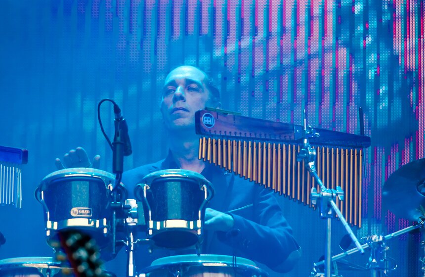 На "Открытие Арена" прошел юбилейный концерт "Машины времени" 17 фото