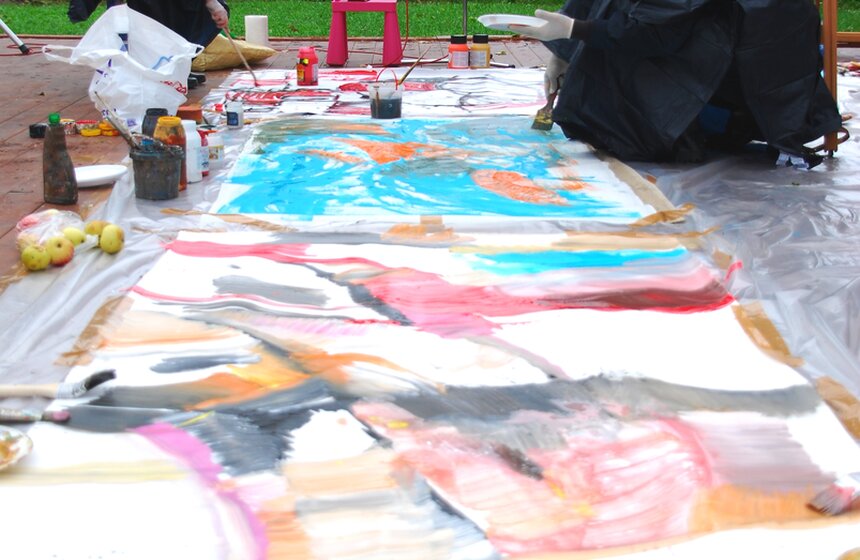 В Парке искусств "Музеон" прошел плэнер по абстрактной живописи 3 фото