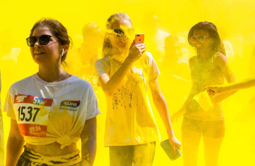 "Красочный забег" в Москве 16 фото