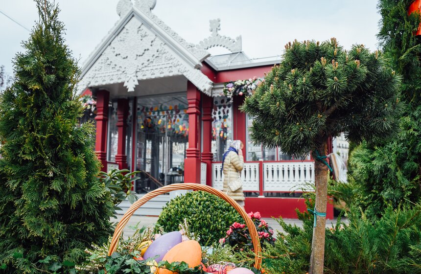 В каждом уголке фестиваля можно найти пасхальные символы