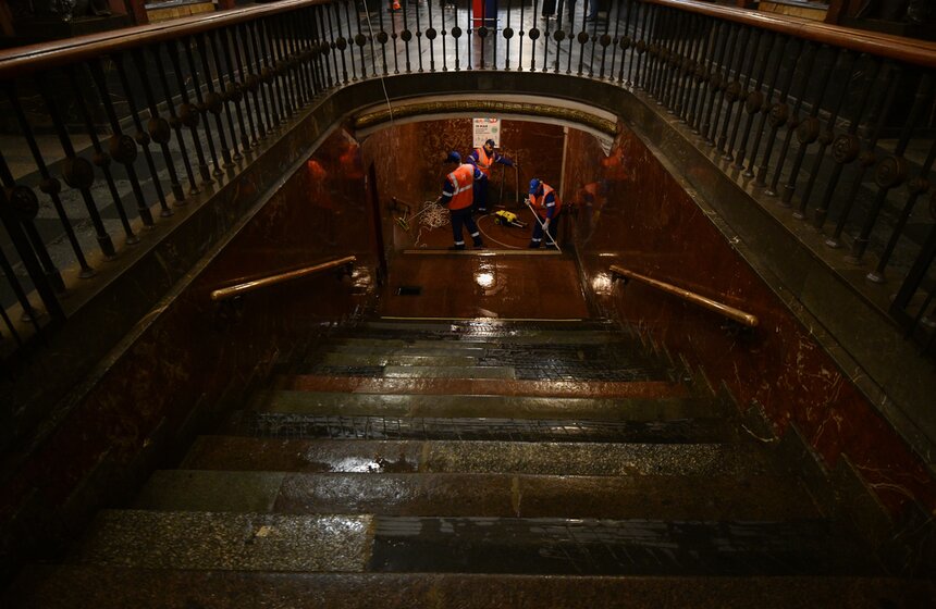 Промывку проводили в два этапа