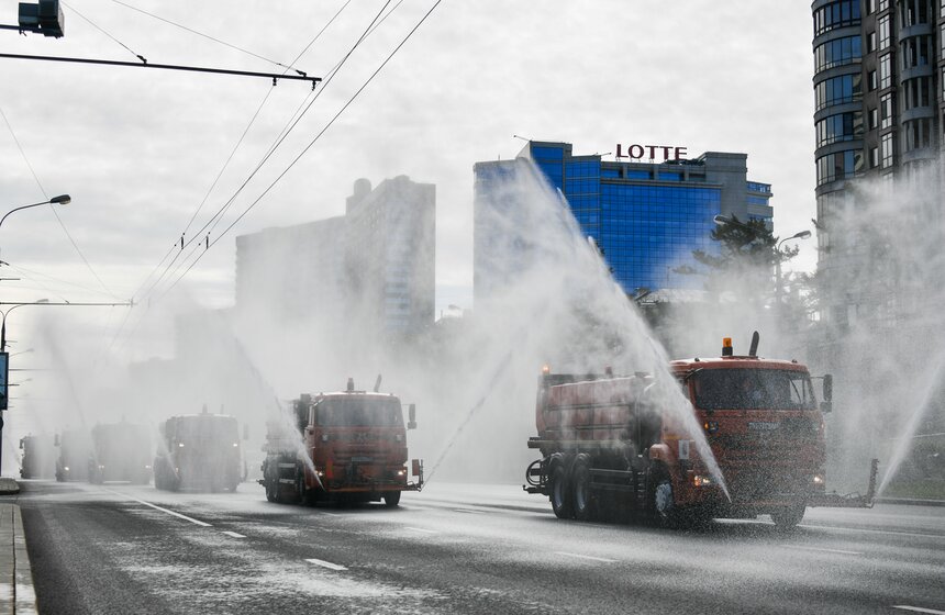В Москве прошла восьмая масштабная дезинфекция 11 фото