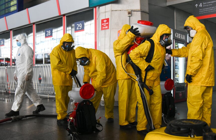 Курский вокзал повторно продезинфицировали 5 фото