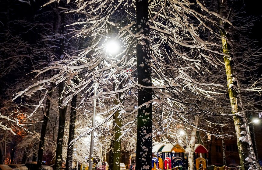 Снежный резерв. В Москве прошел первый в сезоне снегопад 20 фото
