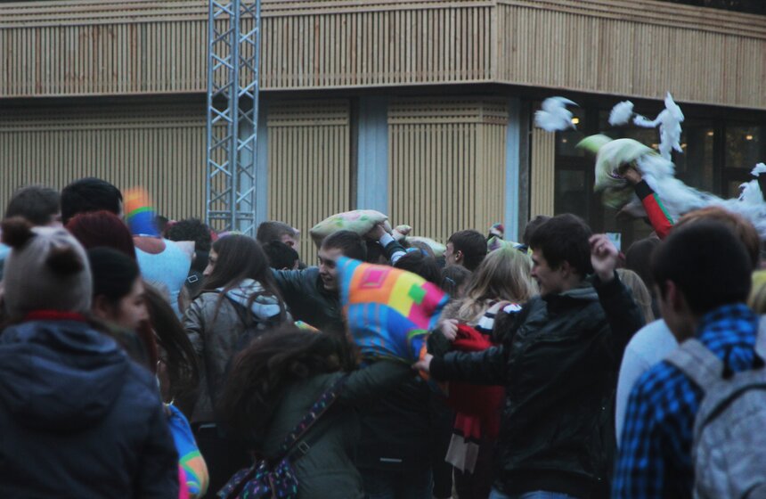 В Филевском парке прошла битва подушками 12 фото