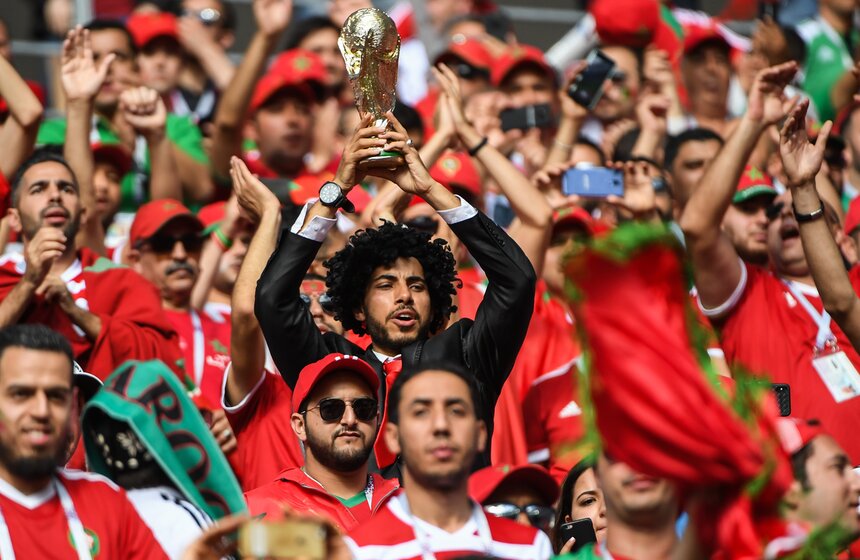 Марокканские болельщики активно реагировали на повороты игры