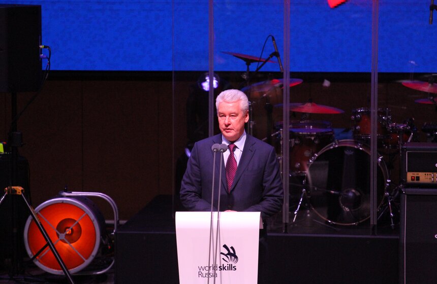 Мэр Москвы выступил на церемонии со вступительным словом и словами благодарности